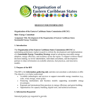 OECS - Development of the Organisation of Eastern Caribbean States Sustainable Energy Transition: Energy Consultant